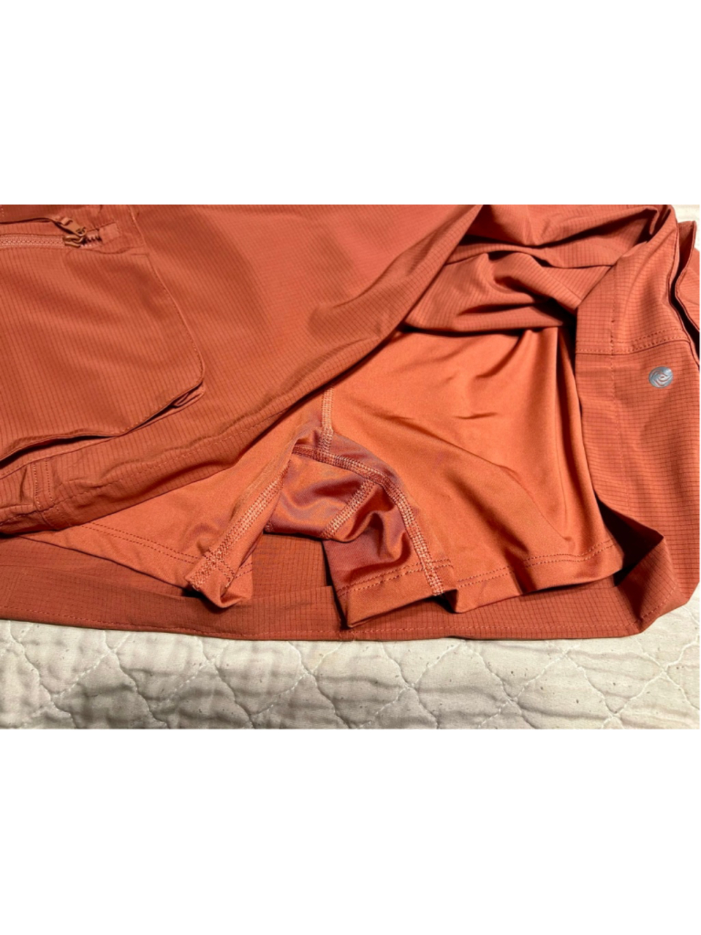 Apana Women's Orange Skort Skirt Shorts Size L Summer Yoga - Picture 5 of 7
